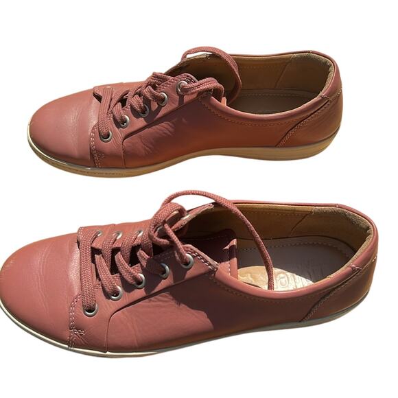 Hotter “Brooke” Leather Comfort Sneakers Trainers | Pink Size 7.5 | EU 38.5 - Picture 3 of 9